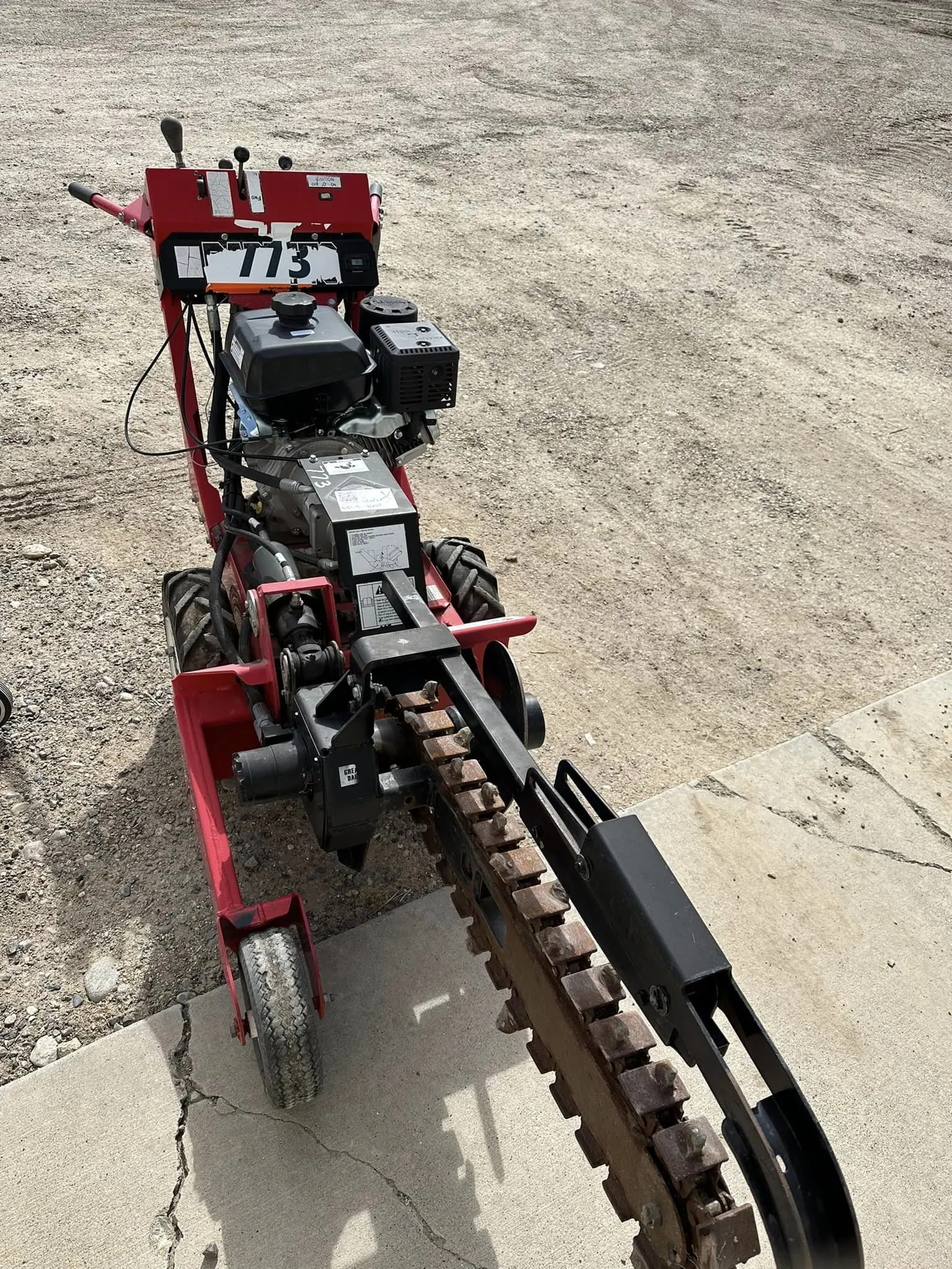 Walk-behind trencher from Weekend Warriors.